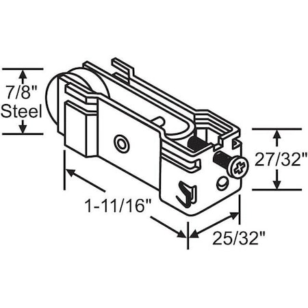 Strybuc Patio Door Roller Assembly 9-295